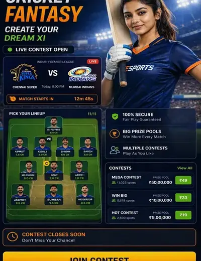 Betwinnerindia (betwinner india) fantasy cricket & matchday visual 3